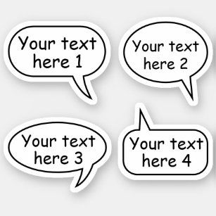 Sticker Bulles de mots vocaux de texte personnalisées