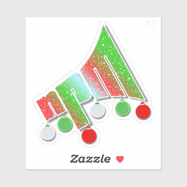 Sticker Bulles du logo de Noël du MNP (Feuille)