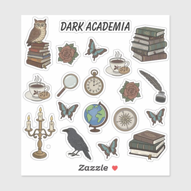 Sticker Bullet Journal Dark Academia  (Feuille)