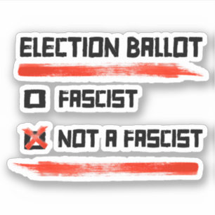 Sticker Bulletin De Vote 2024 : Votez Pas Un Fasciste