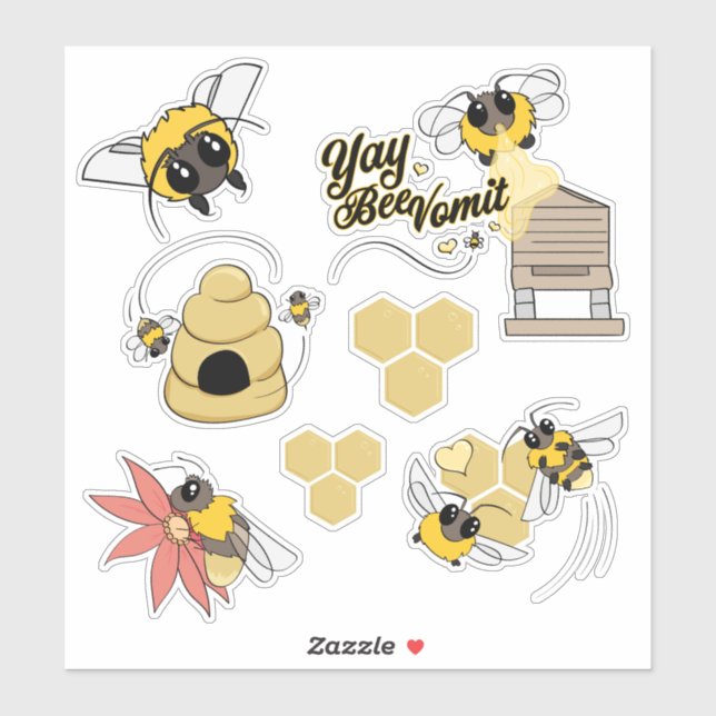 Sticker Bumble Bee (Feuille)