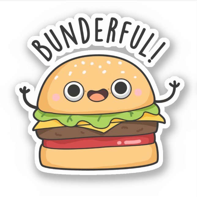 Sticker Bunderny Burger Bun Pun (Devant)