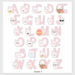 STICKER BUNNIES ALPHABET