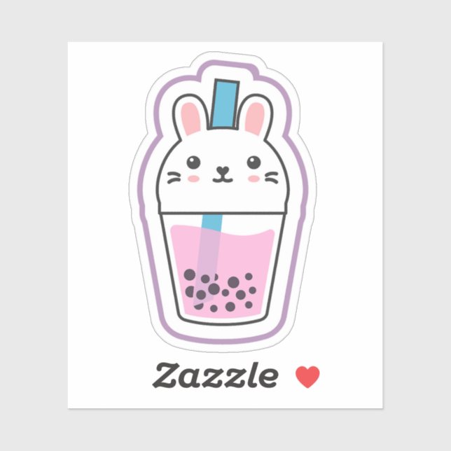 Sticker Bunny Boba (Feuille)