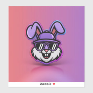 Sticker Bunny cool : Design tendance et amusant !