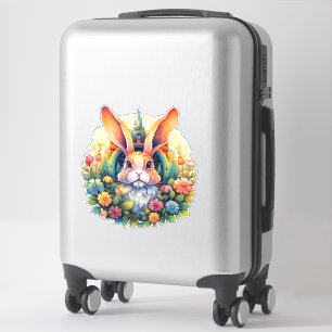 Sticker Bunny fleurs montagnes fleurs 17