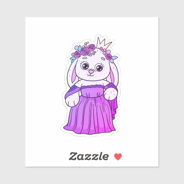 Sticker Bunny Princesse (Feuille)