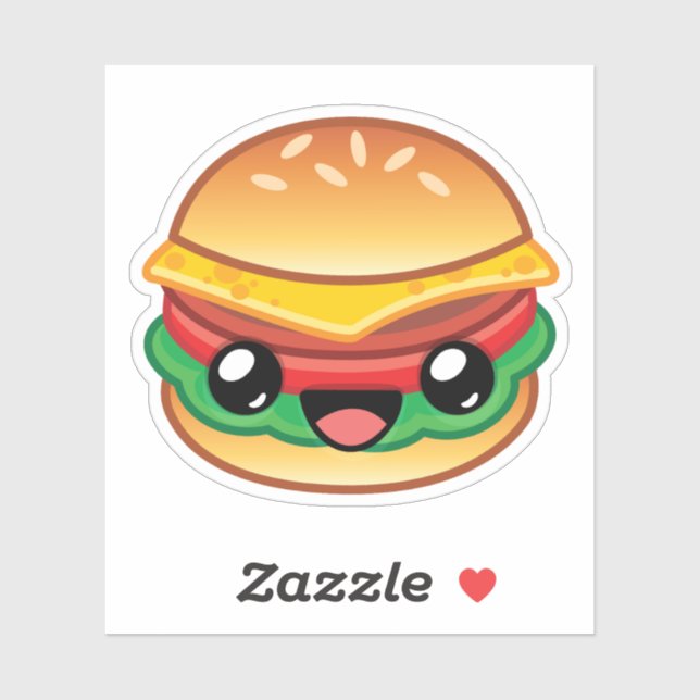 Sticker Burger Happy Jump (Feuille)
