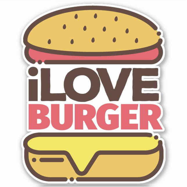 Sticker Burger Lover (Devant)