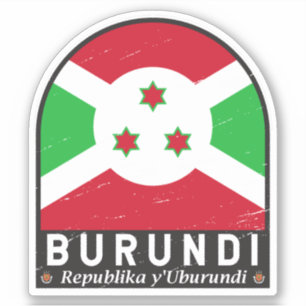 Sticker Burundi Distresse Vintage