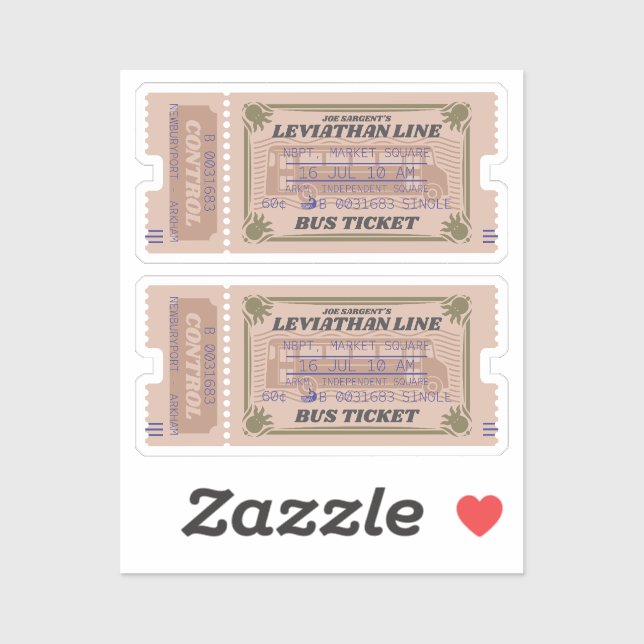 Sticker Bus intérieur de la ligne Leviathan (Feuille)