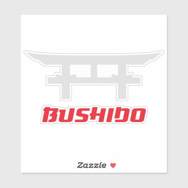 Sticker Bushido Martial Arts Honor (Feuille)