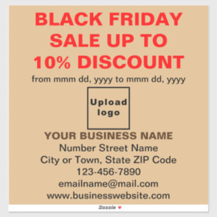 Sticker Business Black Vendredi Vente sur Lumière Brown