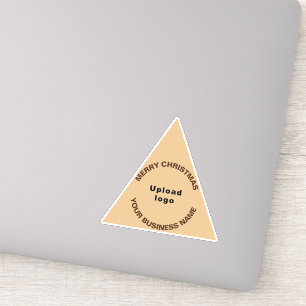 Sticker Business Christmas Light Triangle Brown Vinyl