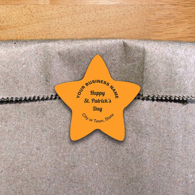 Sticker Business Star Orange Color Saint Patrick (Créateur téléchargé)