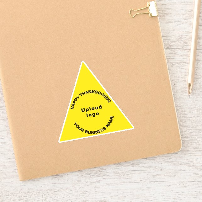 Sticker Business Thanksgiving Yellow Triangle Vinyl (Carnet)