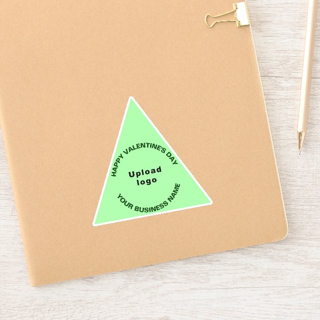 Sticker Business Valentine Light Triangle Vert Vinyl (Carnet)
