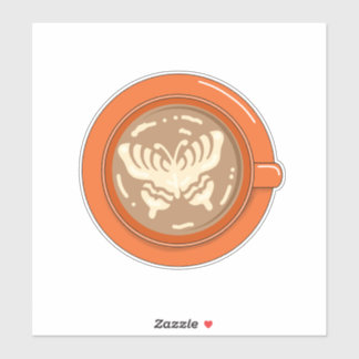 Sticker Butterfly Latte