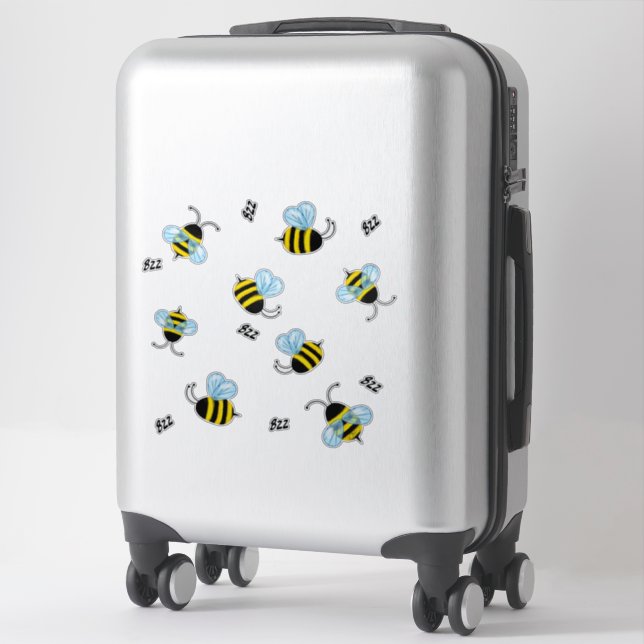 Sticker Buzzing Bees Honeybee Bugs (Sur valise)