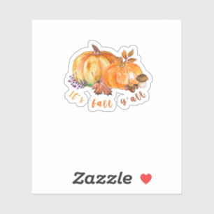 Sticker C’est l’Automne À Tous Feuilles D'automne Citrouil