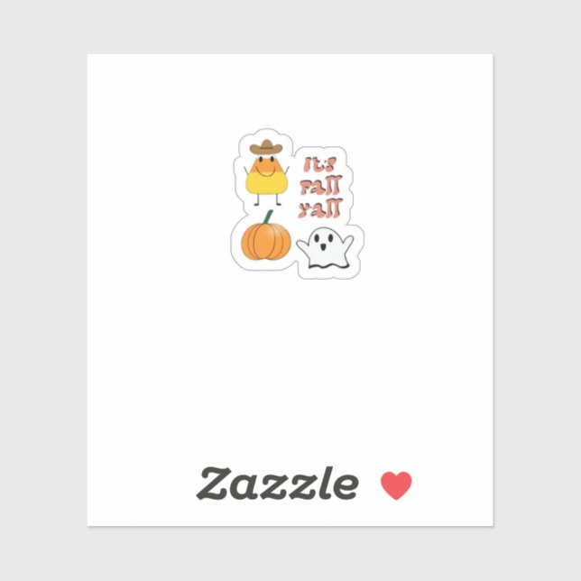 Sticker C’est l’automne Y’all Minimal Clean (Feuille)