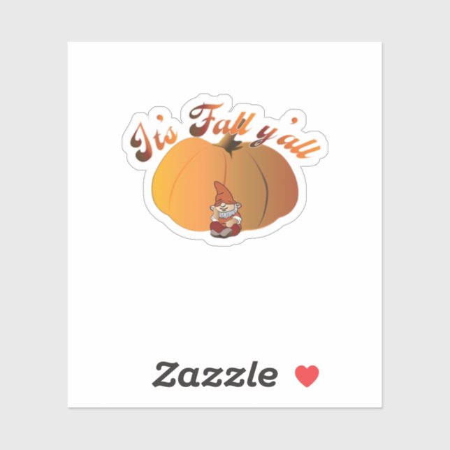 Sticker C’est l’automne Y’all Minimal Clean (Feuille)