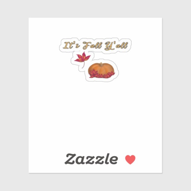 Sticker C’est l’automne Y’all unique (Feuille)