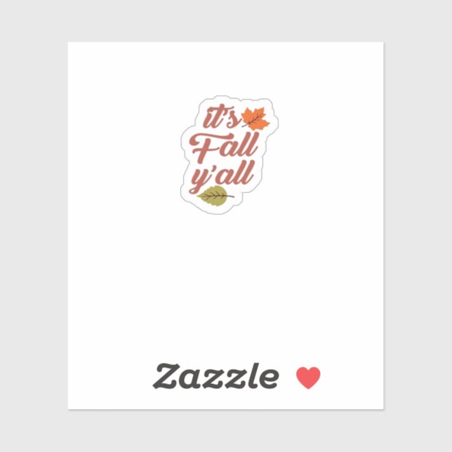 Sticker C’est le mème tendance de Fall Y’all (Feuille)