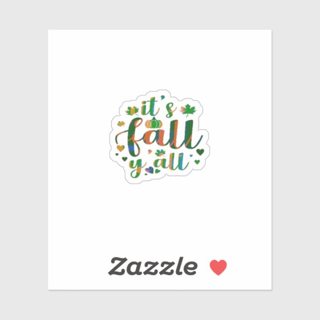 Sticker C’est le style graphique de Fall Y’all (Feuille)