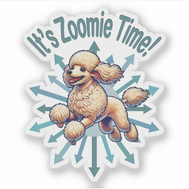 Sticker C’est Zoomie Time Poodle (Devant)