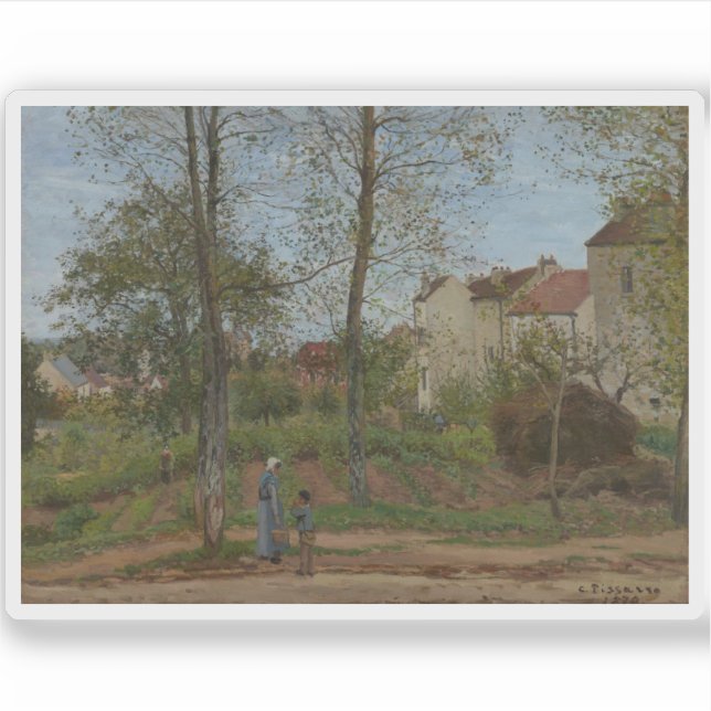 Sticker C. Pissarro - Paysage à Louveciennes (automne) (Devant)