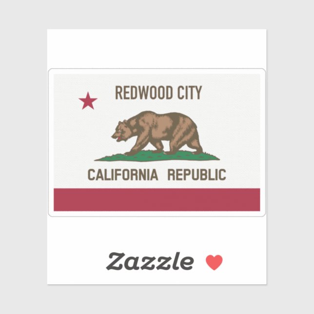 Sticker CA de Redwood City (Feuille)