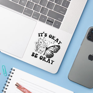 Sticker Ça ne va pas.   Papillon Super rétro