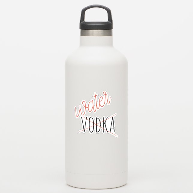 Sticker Ça pourrait être amusant la bouteille d'eau Vodka (Gourde)