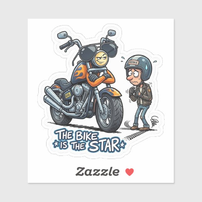 Sticker Ça vaut chaque centime d'art de motard (Feuille)