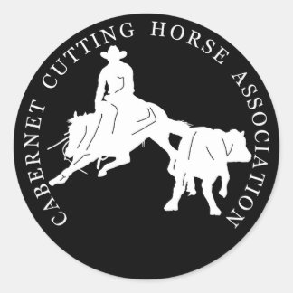 Sticker Cabernet CHA Noir Rond Blanc