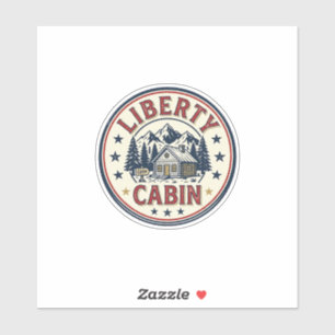 Sticker Cabine de liberté patriotique patriotique montagne