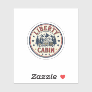 Sticker Cabine de liberté patriotique patriotique montagne