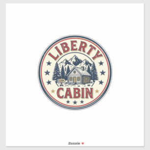 Sticker Cabine de liberté patriotique patriotique montagne