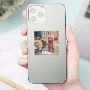 Sticker Cabine téléphonique rouge à La Valette Malte