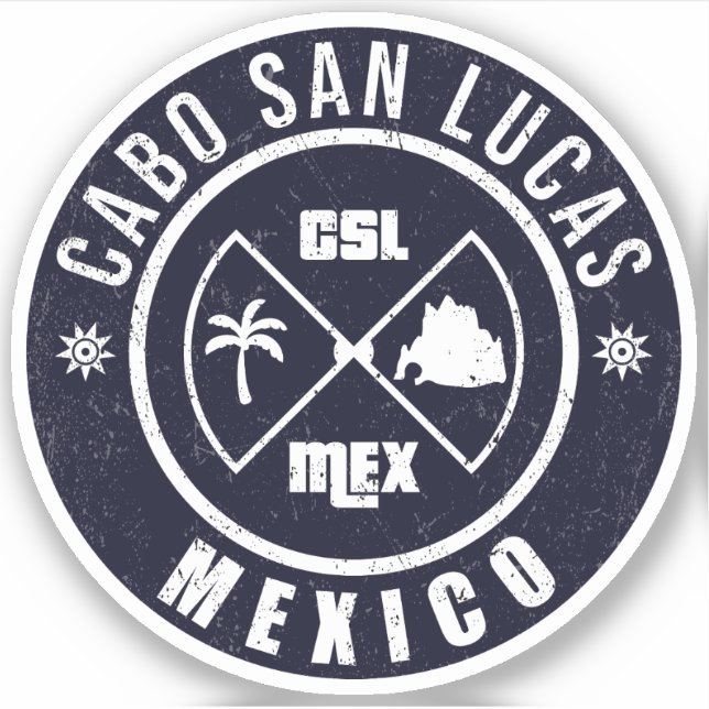 Sticker Cabo San Lucas Plage Mexico L'Arc Vintage (Devant)
