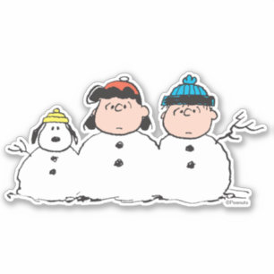 Sticker cacahuètes   3 Personne Snowman