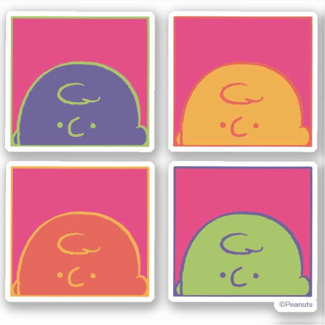 Sticker cacahuètes | Art Pop moderne C'est Charlie Brown (Devant)