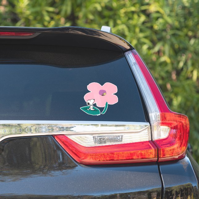 Sticker cacahuètes | Illustration Nature Rose Flower (Côté voiture)