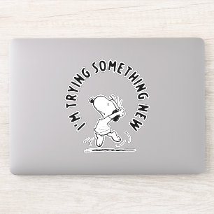 Sticker cacahuètes   Snoopy Essayer Quelque Chose De Nouve