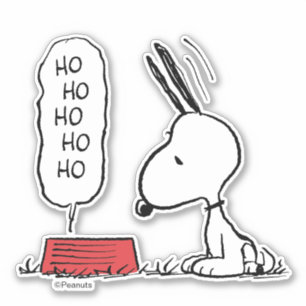 Sticker cacahuètes   Snoopy Ho Ho Ho Plat alimentaire