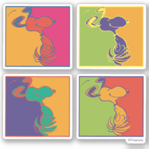 Sticker cacahuètes Snoopy Pop Art Moderne