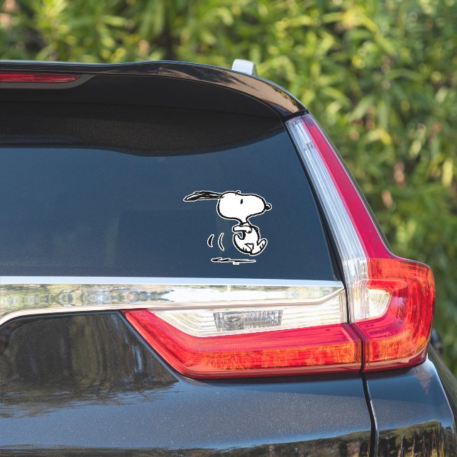 Sticker cacahuètes | Snoopy Running (Côté voiture)