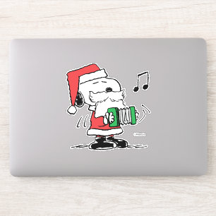 Sticker cacahuètes   Snoopy Santa Claus Accordian