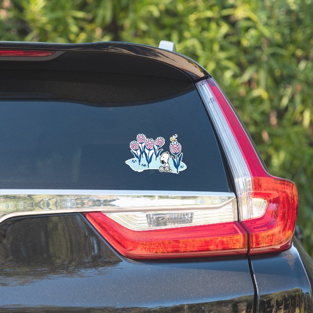 Sticker cacahuètes | Snoopy & Woodstock Flower Garden (Côté voiture)